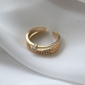 Taşlı 3 sıra Yüzük