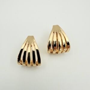 Altın Kaplama Yelpaze Model Gold Küpe