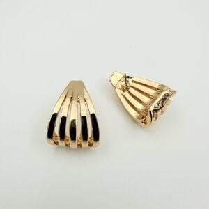 Altın Kaplama Yelpaze Model Gold Küpe