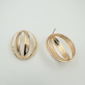 Altın Kaplama Gold Kafes Model Küpe