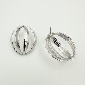 Altın Kaplama Silver Kafes Model Küpe