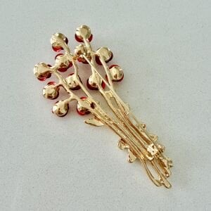 Kırmızı Gül Buketi Broş