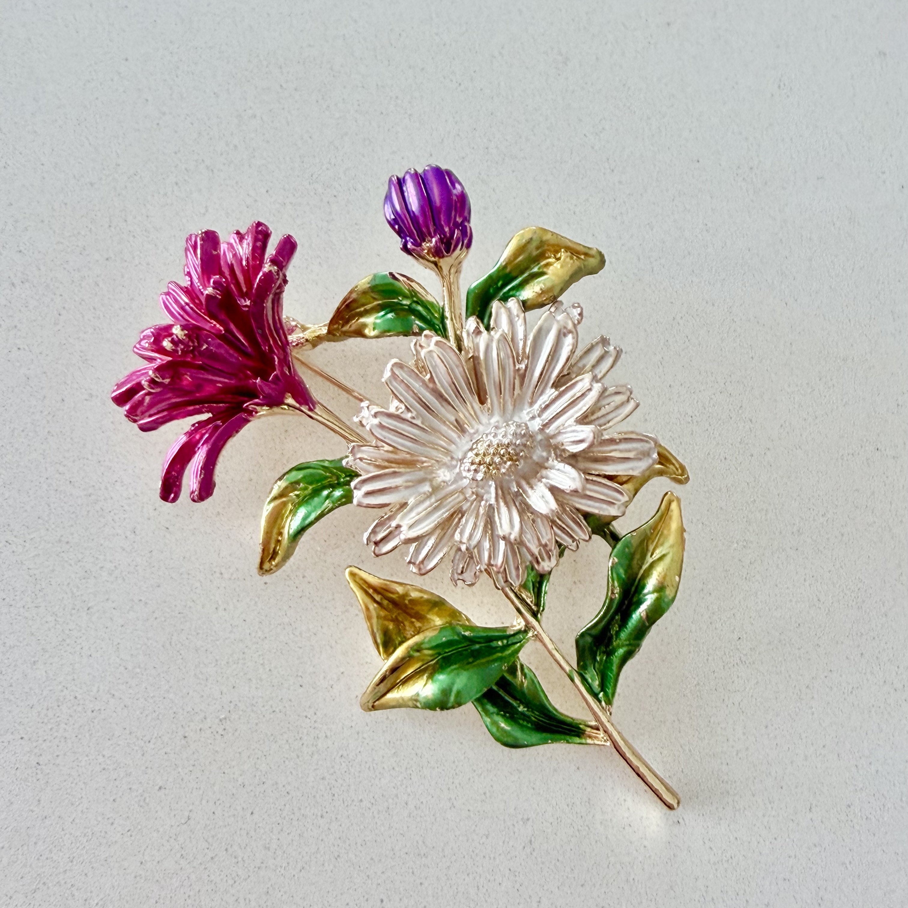 Çiçek Buketi Broş