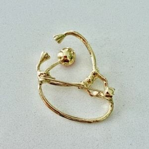 Taş Detaylı Stetoskop Broş