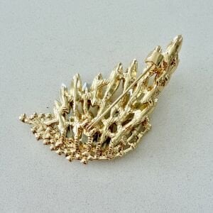 Sarı Beyaz Kristal Taşlı Melek Kanadı Broş