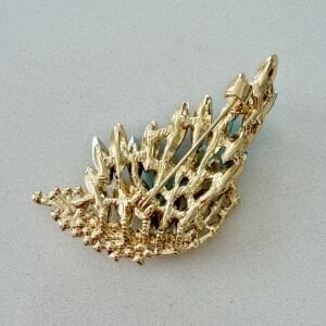 Mavi Beyaz Kristal Taşlı Melek Kanadı Broş