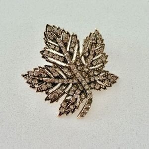 Vintage Yaprak Broş