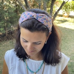 Gül Desenli Bandana Taç