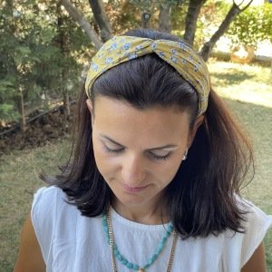 Gül Desenli Bandana Taç