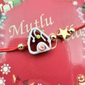Kurabiye Ev Murano İp Bileklik (kahverengi)