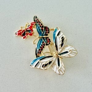 Mineli Kelebekler Broş