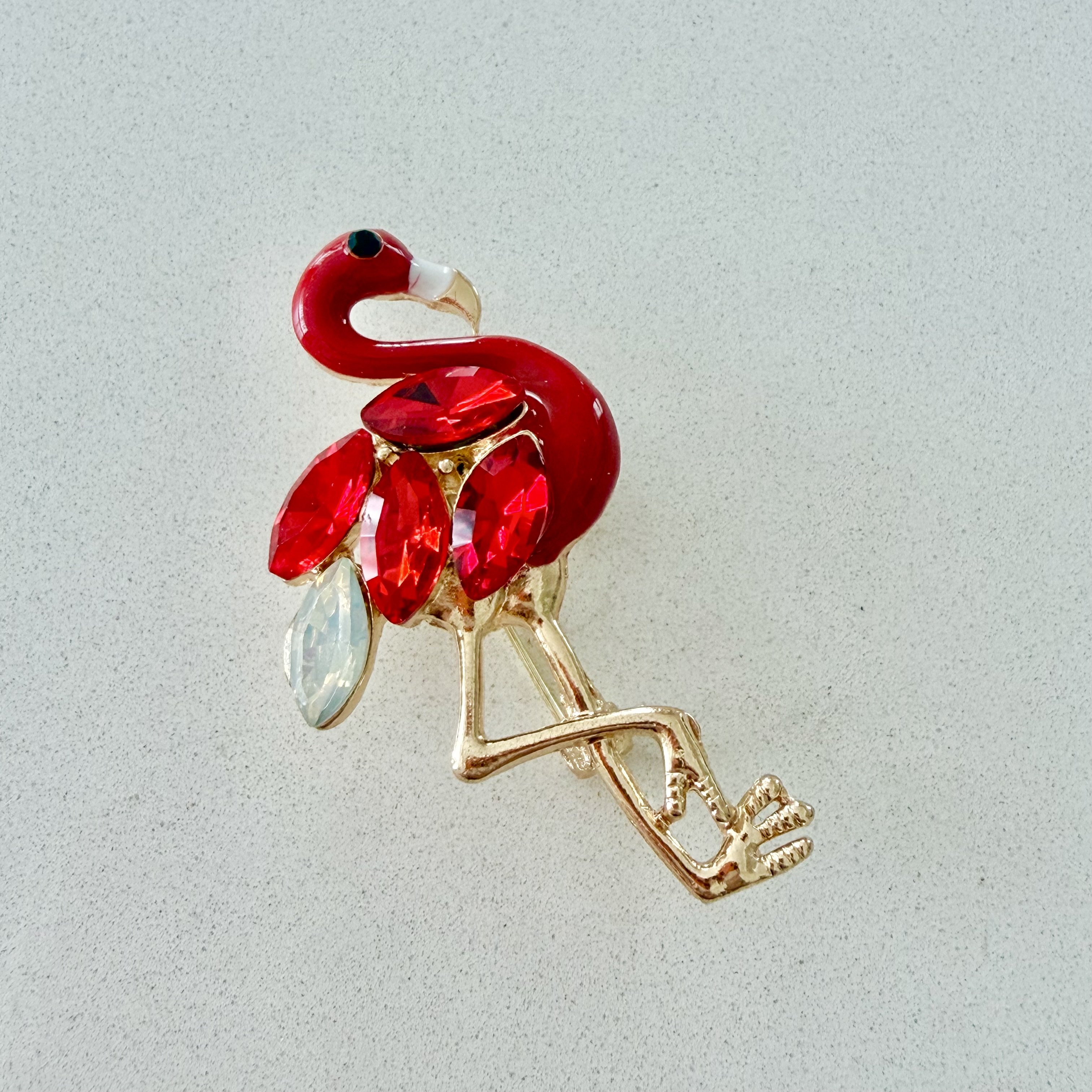 Taşlı Pelikan Broş