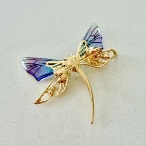 Lila Kanatlı Kelebek Broş