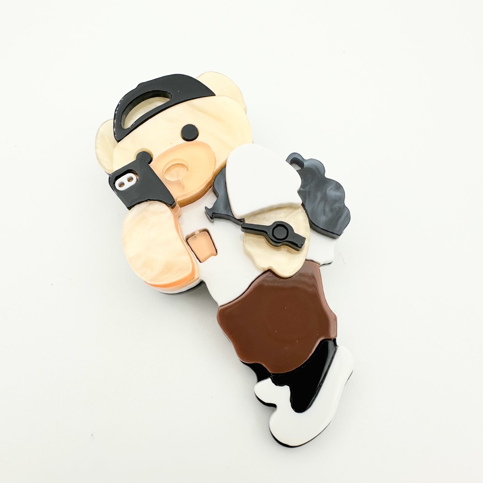 Kemik Teddy Bear Broş