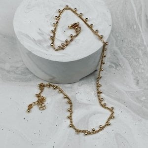 Özel Seri Mini Topçuk Detaylı Kolye