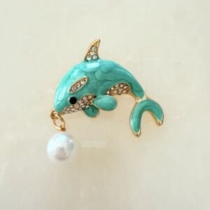 Yunus Balığı Broş