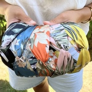 Çiçek Desenli Bandana taç