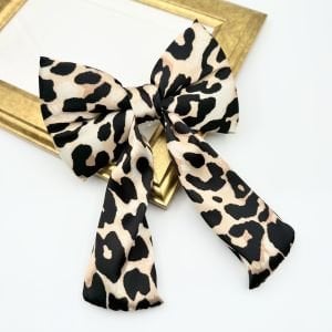 Leopar Desenli Otomatik Fiyonk Toka 1