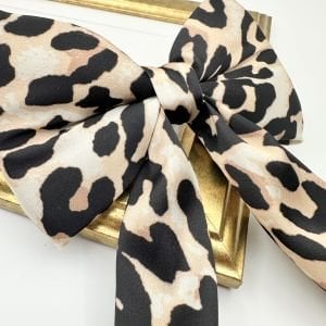 Leopar Desenli Otomatik Fiyonk Toka 1