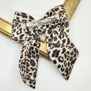 Leopar Desenli Otomatik Fiyonk Toka 2