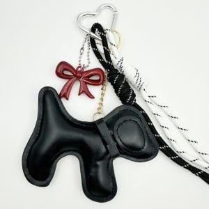 Kırmızı Fiyonk Detaylı Köpek Çanta Aksesuarı