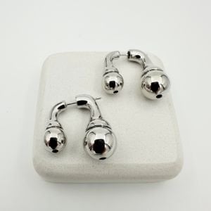 Özel Seri İkili Topçuk Küpe -silver-