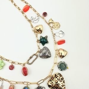 Marka Model 2'li Charmlı Kolye