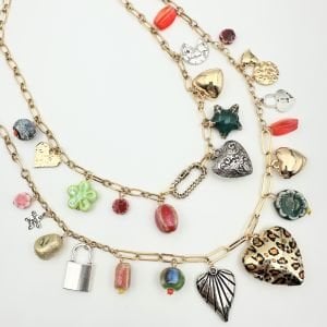 Marka Model 2'li Charmlı Kolye