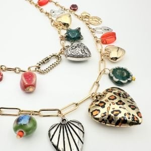 Marka Model 2'li Charmlı Kolye