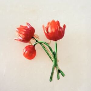 Kırmızı Lale Broş