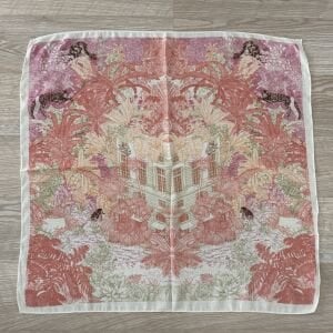Açık Renkli Çiçekli Pamuklu Şal 70*70cm