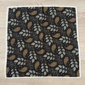 Yaprak Desenli Pamuklu Şal 70*70cm