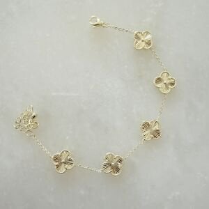 Özel Seri Gold Yonca Bileklik