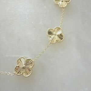 Özel Seri Gold Yonca Bileklik