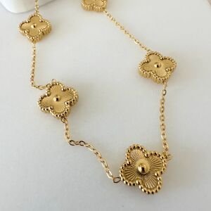 Marka Model Gold Yonca Kolye