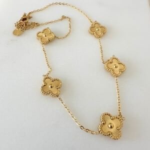 Marka Model Gold Yonca Kolye