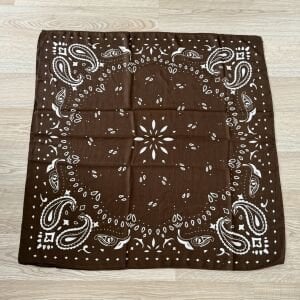 Kahverengi Marka Model Pamuklu Şal 90*90cm