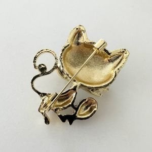 Siyah Mineli Kedi Broş