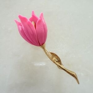 Pembe Lale Broş