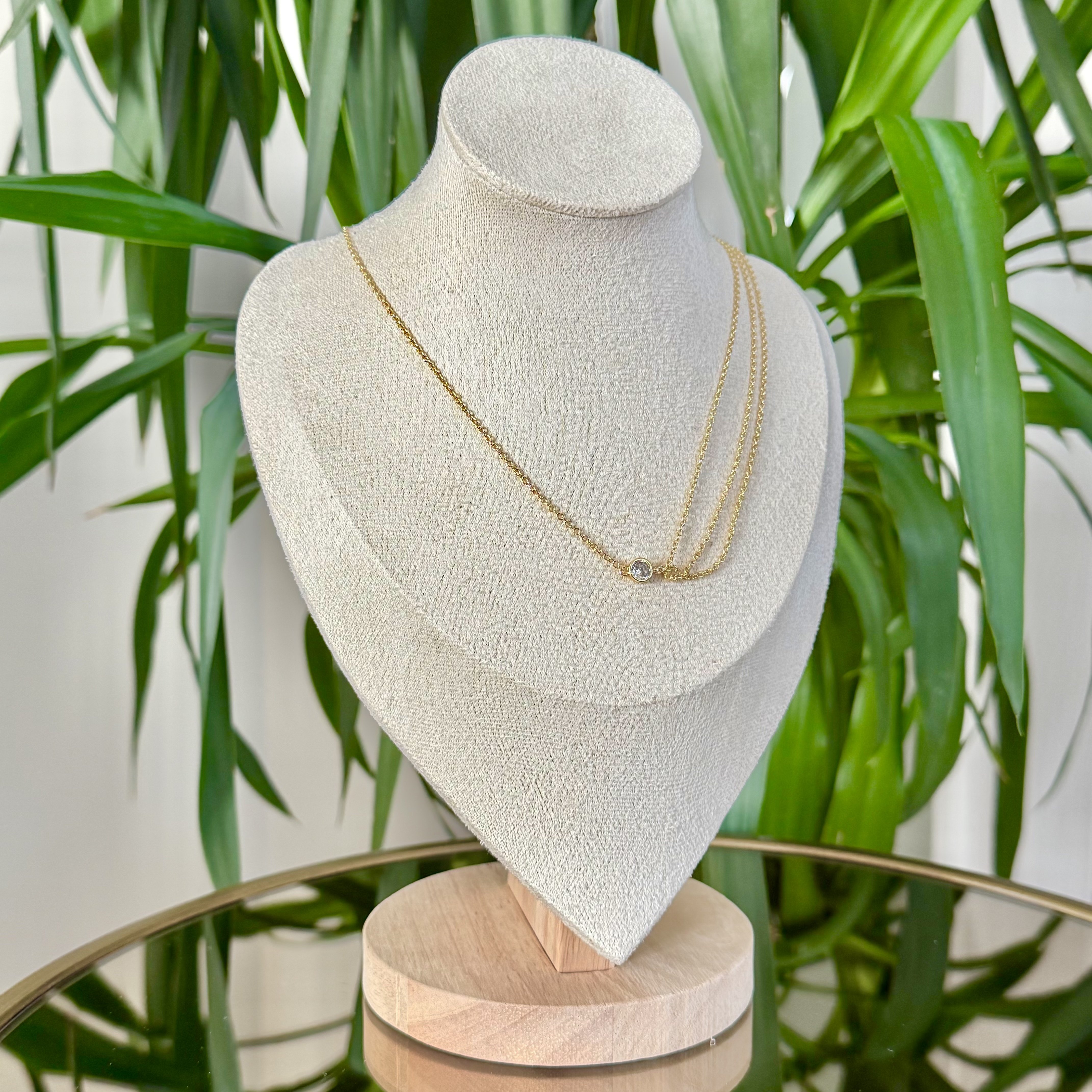 Özel Seri Tasarım Tek Taşlı Kolye