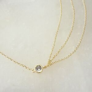 Özel Seri Tasarım Tek Taşlı Kolye