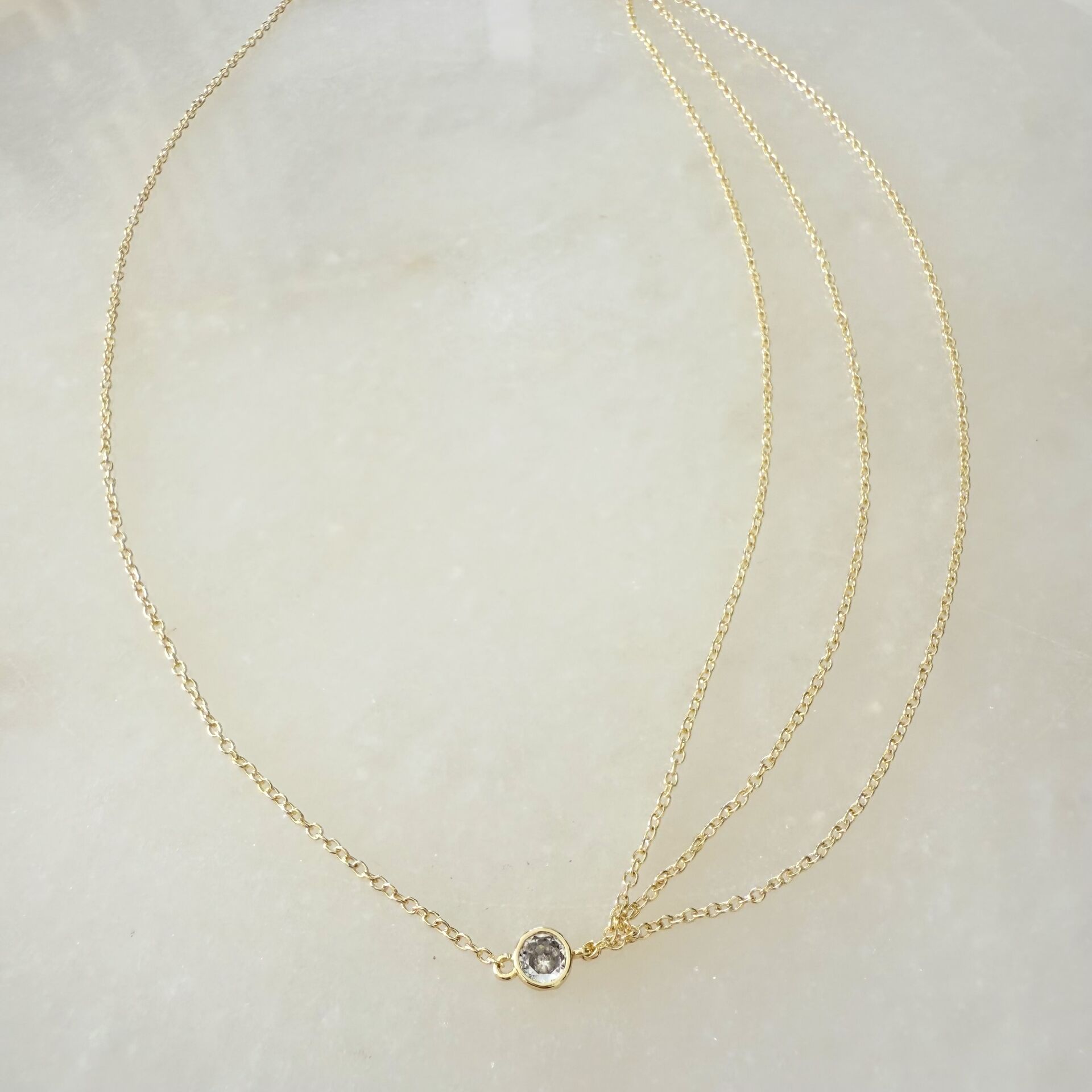 Özel Seri Tasarım Tek Taşlı Kolye