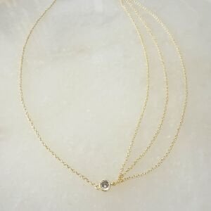 Özel Seri Tasarım Tek Taşlı Kolye