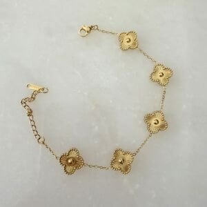 Çelik Gold Yonca Bileklik