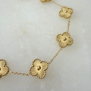 Çelik Gold Yonca Bileklik