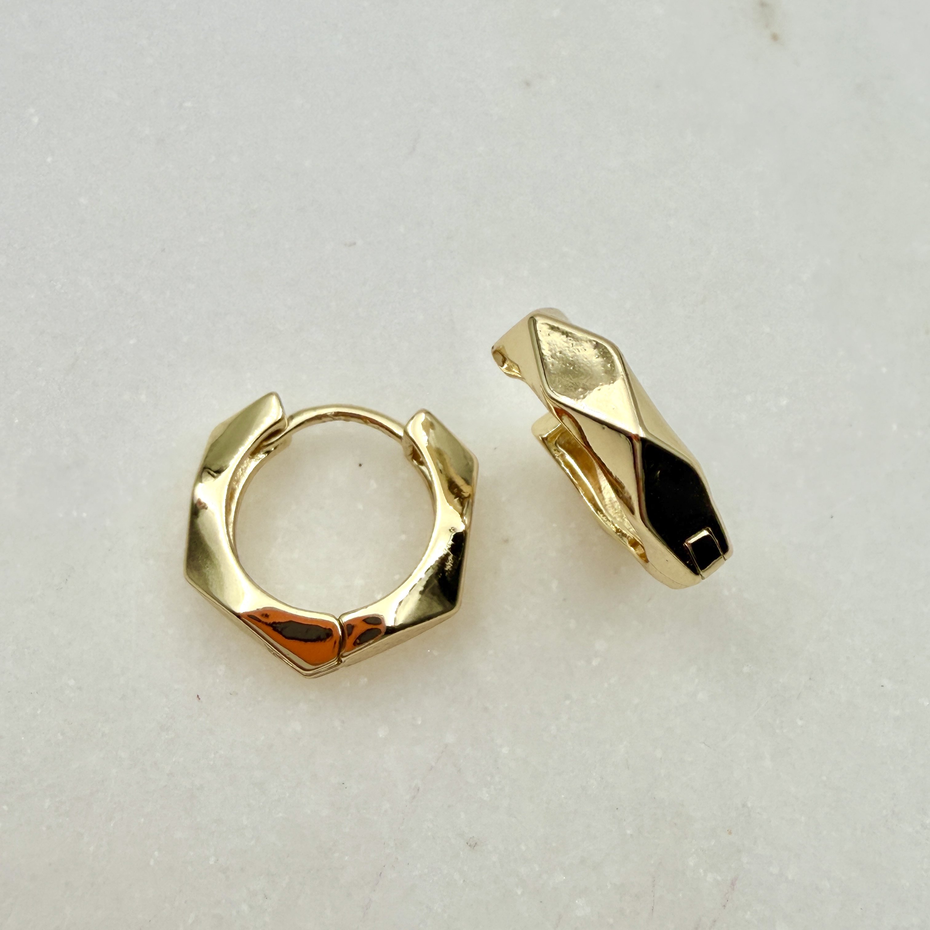 Özel Seri Prizma Halka Küpe 1.5cm