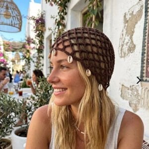 Kahverengi Deniz Kabuklu Saç Filesi