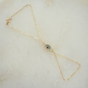 Altın Kaplama Göz Figürlü Şahmeran