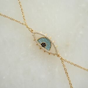 Altın Kaplama Göz Figürlü Şahmeran