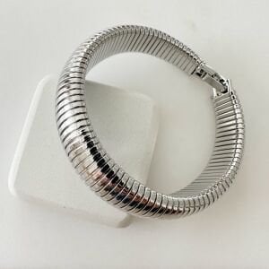 Altın Kaplama Tırtıklı Bileklik -silver-